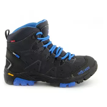 Походная обувь Trollkids Trollsteinen Hiker Mid, цвет Anthracite/Medium Blue