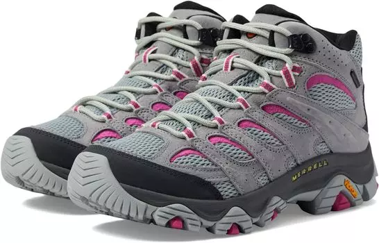 Походная обувь водонепроницаемая Moab 3 Mid Waterproof Merrell, цвет Monument/Fuchsia