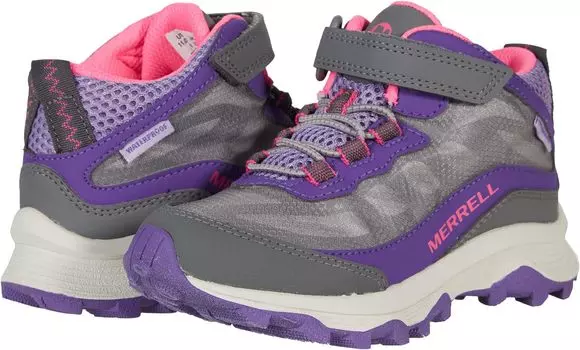 Походная обувь водонепроницаемая Moab Speed Mid A/C Waterproof Merrell, цвет Grey/Pink/Purple