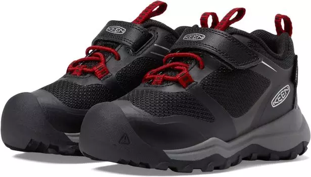 Походная обувь водонепроницаемая Wanduro Low Waterproof KEEN, цвет Black/Ribbon Red