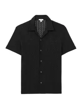 Походная рубашка открытой вязки «Скорпион» Reiss, черный