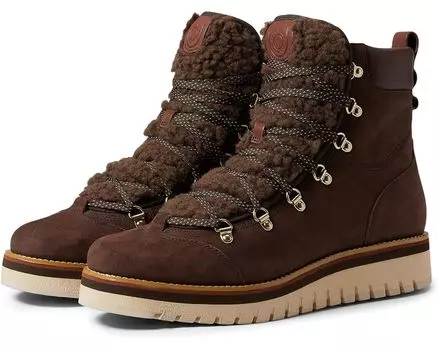 Походные ботинки Cole Haan Zerogrand Lodge Hiker, цвет Java Waterproof Leather/Scotch Leather/Java Shearling Fur/Ivory