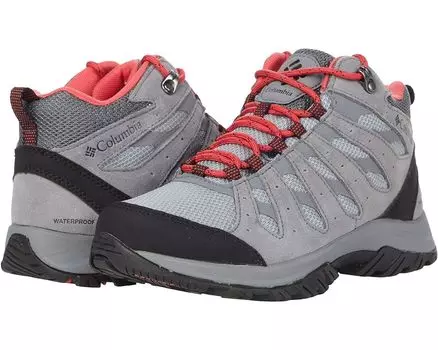 Походные ботинки Columbia Redmond III Mid Waterproof, цвет Steam/Red Coral