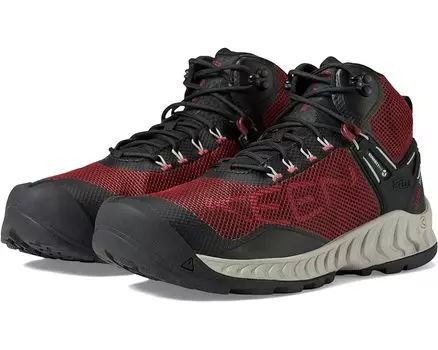 Походные ботинки KEEN Nxis Evo Mid WP, цвет Merlot/Black