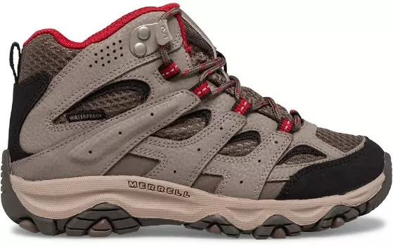 Походные ботинки Moab 3 Mid водонепроницаемые — детские Merrell, коричневый