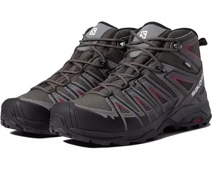 Походные ботинки Salomon X Ultra Pioneer Mid CSWP, цвет Peat/Quiet Shade/Biking Red