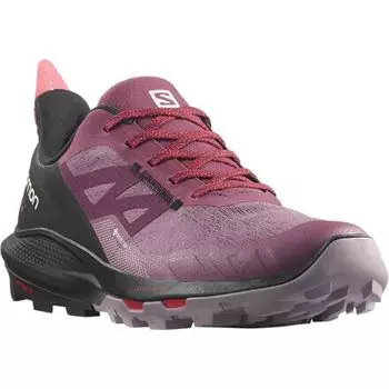 Походные кроссовки Outpulse GTX женские Salomon, цвет Tulipwood/Black/Poppy Red