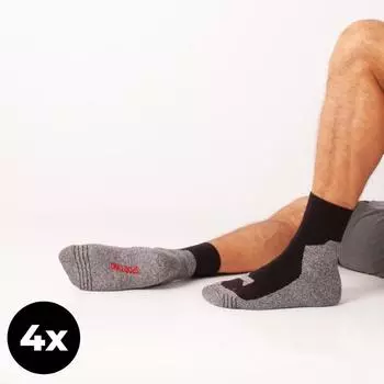 Походные носки-антиперспиранты Xtreme, короткие черные, 4 пары XTREME SOCKSWEAR, цвет negro