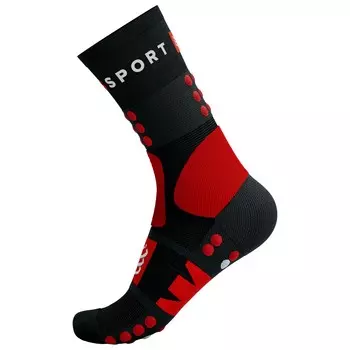 Походные носки Compressport Hiking Socks, цвет Black/Core Red/White