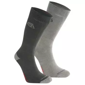 Походные носки Craghoppers Nosilife Travel Twin Pack Socks, цвет Black Pepper/Mid Grey
