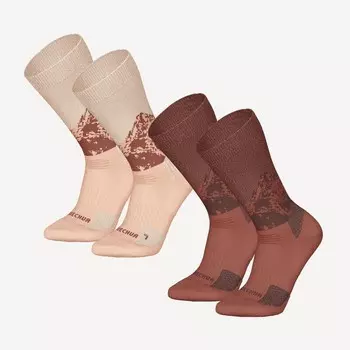 Походные носки Quechua, цвет sepia/petal beige