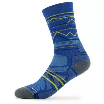 Походные носки Smartwool Hike Light Cushion Mountain Range Pattern Crew, цвет Laguna Blue