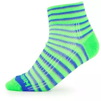 Походные носки Wrightsock Coolmesh II Quarter, цвет Green/Blue/Grey