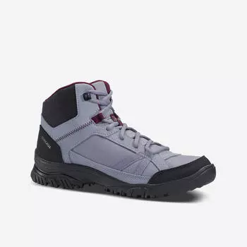 Походные туфли женские - NH100 средней высоты QUECHUA, цвет braun