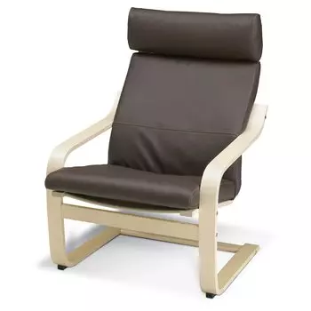 ПОЭНГ Кресло, березовый шпон/Глянец темно-коричневый PONG IKEA