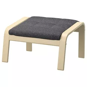 ПОЭНГ Пуф, березовый шпон/Гуннаред темно-серый PONG IKEA