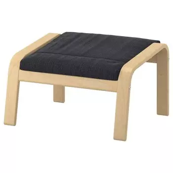 ПОЭНГ Пуф, березовый шпон/Хилларед антрацит PONG IKEA