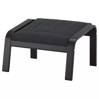 ПОЭНГ Пуф, черно-коричневый/Хилларед антрацит PONG IKEA