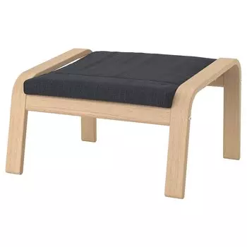 ПОЭНГ Пуф, дубовый шпон светлый/Хилларед антрацит PONG IKEA