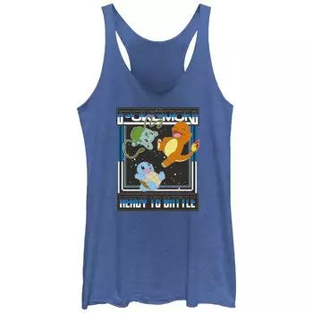 Покемон для юниоров Бульбазавр Чармандер Сквиртл готов к битве Tri-Blend Racerback Tank Licensed Character
