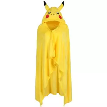 Покемон Пикачу Желтое покрывало с капюшоном/Одеяло 120x150см 120x150 см sarcia.eu