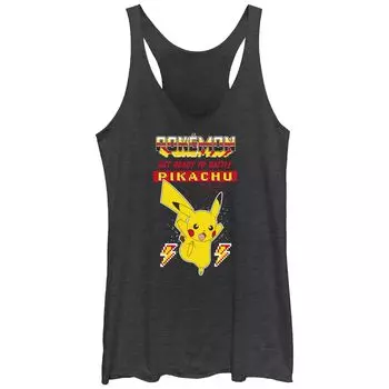 Покемоны для юниоров готовятся к битве с Пикачу Tri-Blend Racerback Tank Licensed Character