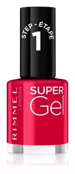 Покрытие ногтей гель-лаком без использования УФ/LED лампы Rimmel Super Gel, оттенок 045 Flamenco Beach 12 мл