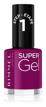Покрытие ногтей гель-лаком без использования УФ/LED лампы Rimmel Super Gel, оттенок 025 Urban Purple 12 мл