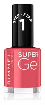 Покрытие ногтей гель-лаком без использования УФ/LED лампы Rimmel Super Gel, оттенок 032 Cocktail Passion 12 мл