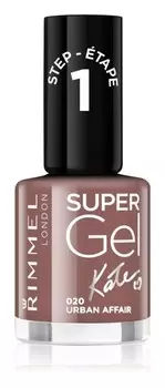 Покрытие ногтей гель-лаком без использования УФ/LED лампы Rimmel Super Gel By Kate, оттенок 020 Urban Affair 12 мл