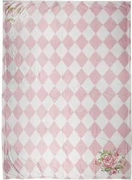 Покрывало Clayre & Eef 130x170 см Розовый Белый Полиэстер Clayre&Eef