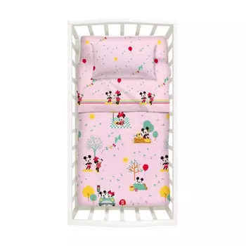 Покрывало для кроватки Caleffi Baby Minnie & Mickey, 125135 см, розовый