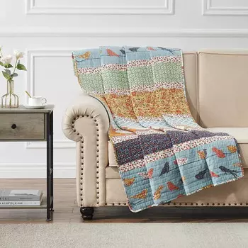 Покрывало двустороннее Barefoot Bungalow Carlie Young Fashion, белый / красный