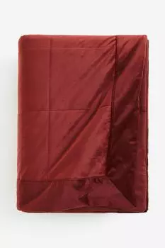 Покрывало H&M Home Velvet, темно-оранжевый
