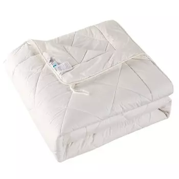 Покрывало Homescapes Herbst Winter, 240x10x220 см, белый