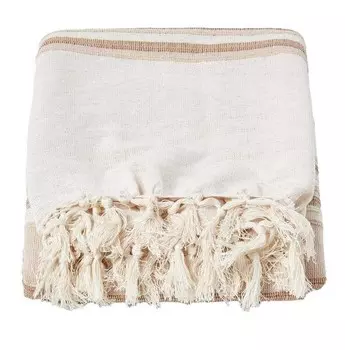 Покрывало Homescapes Morocco gestreift, 150x1x200 см, натуральный