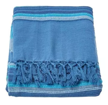 Покрывало Homescapes Morocco gestreift, 150x1x200 см, синий