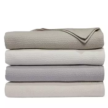 Покрывало Hudson Park Collection Signature Matelasse, полный/королевский размер, белый