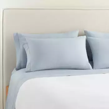 Покрывало из атласа и хлопка, 300 нитей El Corte Ingls, синий