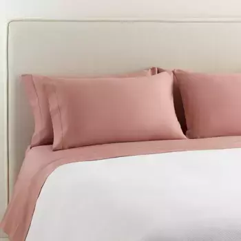 Покрывало из атласа и хлопка, 300 нитей El Corte Ingls, розовый