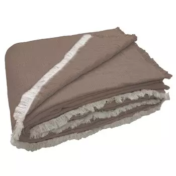 Покрывало из хлопка с бахромой - Mellow Bianca, лиловый, Piazza e Mezza