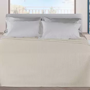 Покрывало из хлопка с жаккардовым узором - Баскетбол Daunex, экрю, Piazza e Mezza