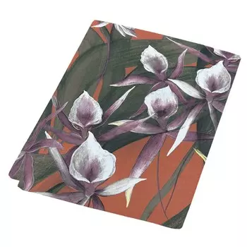 Покрывало из хлопкового атласа с цветочным узором - Amazonia Fazzini, медь, двуспальный