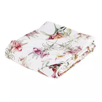 Покрывало из хлопкового пике с цветочным узором - Villa Olmo Fazzini, роза