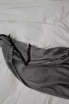 Покрывало из смеси хлопка H&M, 150x250 см, серый