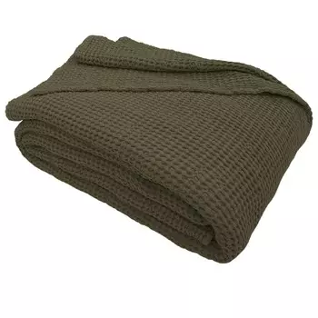 Покрывало из сотового хлопка StoneWashed без глажки - Энтони Bianca, коричневый, двуспальный