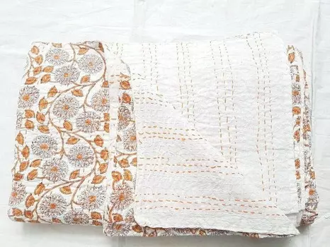 Покрывало Kantha Ramdev Handicraft, белый