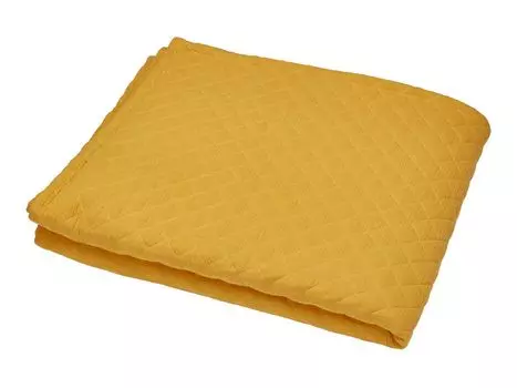 Покрывало KraftKids муслиновое стеганое желто-горчичного цвета