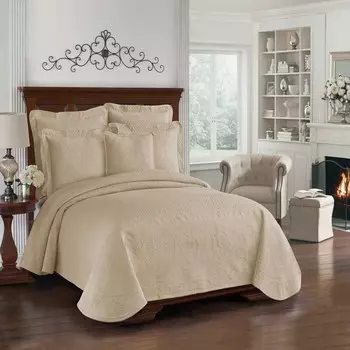 Покрывало Matelasse King Historic Charleston Collection, бежевый