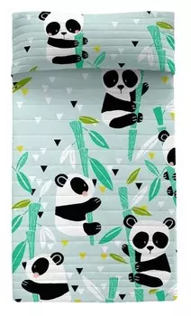 Покрывало Moshi Moshi Kids Panda garden blue, 4x180x260 см, синий